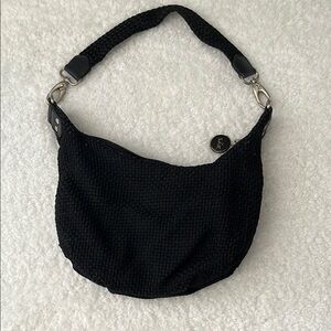 Vintage The Sak Black Woven Shoulder Bag